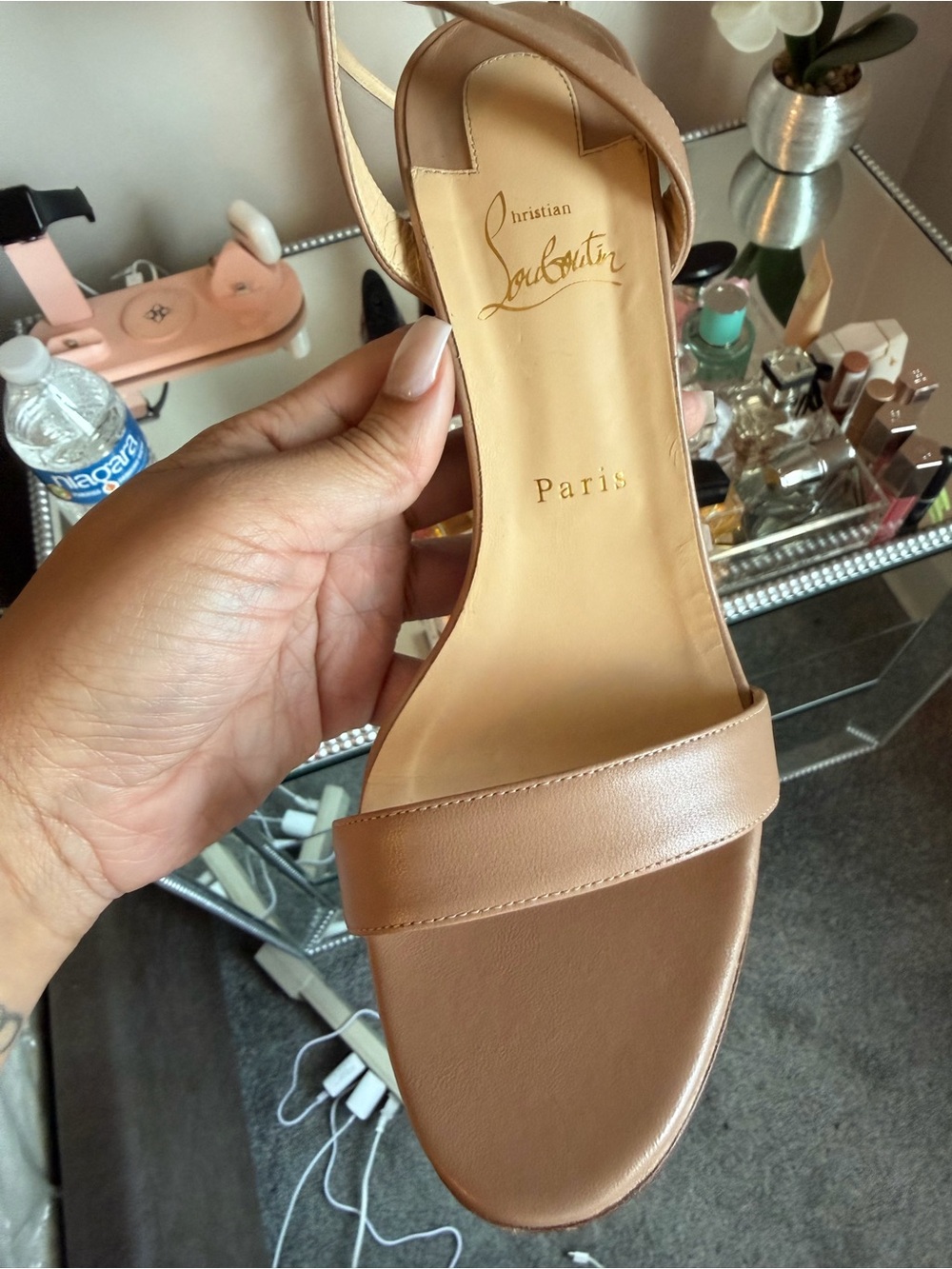 Christian Louboutin. Loubigirl 100MM Leather Sandals - Picture 8 of 13